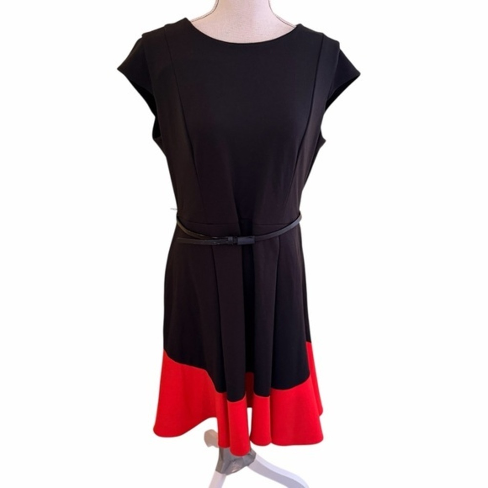 Calvin Klein Black and Red Dress